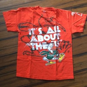 University of Miami Orange T Size M